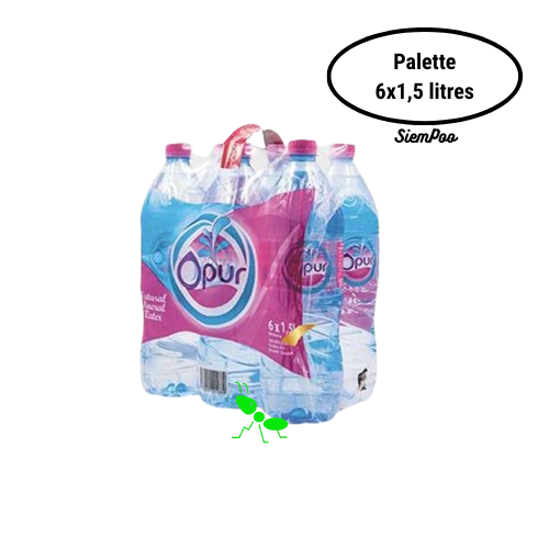 eau minérale Ôpur palette de 6x1,5 litres