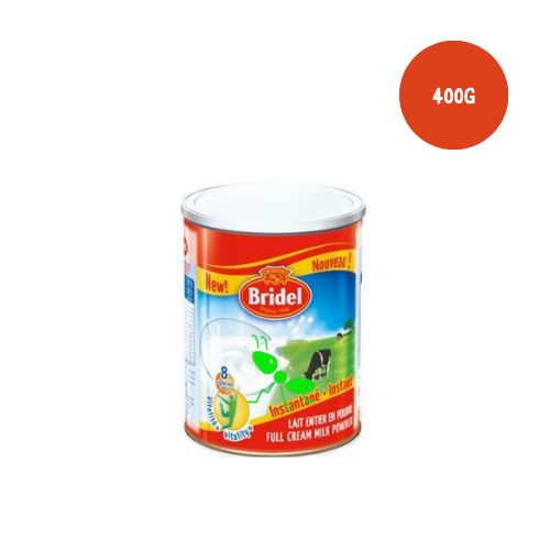 Lait entier en poudre instantané Bridel 400 grammes