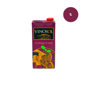 VINOSOL – Vin Rouge de table sec Brique 1L